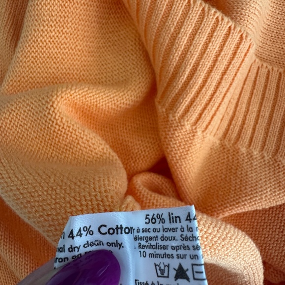 Eskandar Orange V-Neck Sleeveless Sweater Size XL(Size Tag Missing) - Picture 6 of 7